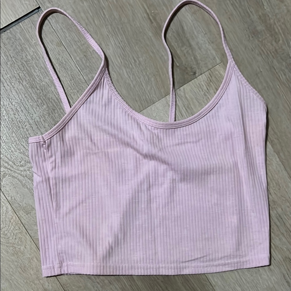PS Basics Light Pink Ribbed Top